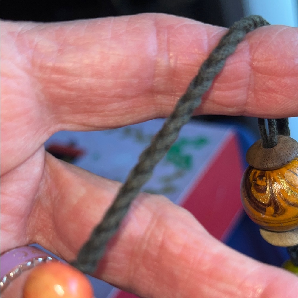 Handmade in Africa Colorful Wooden Necklace - Picture 9 of 15